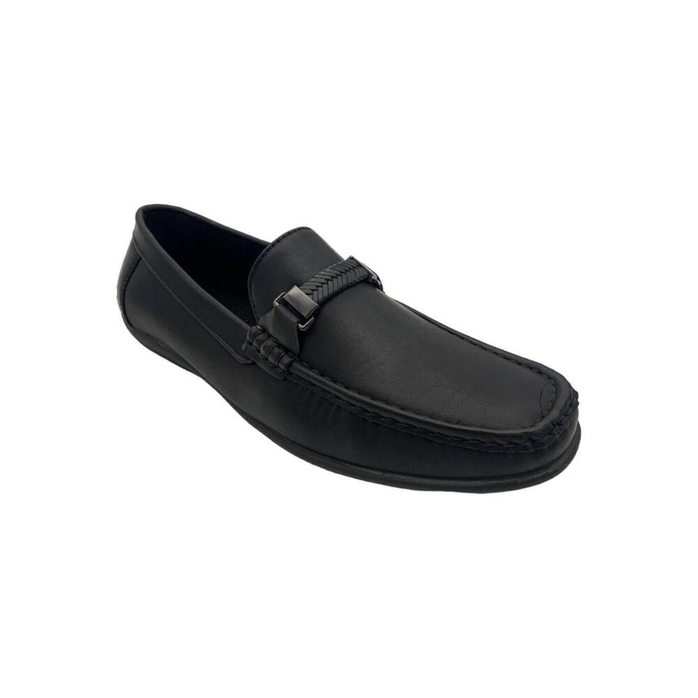 Aston Marc Men's Madrid Comfort Driver Slip-On Loafers Black - Medium
